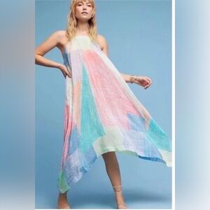 Anthropologie Brightly Colored Flowy Dress